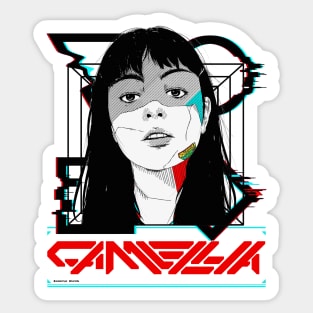 Vaporwave Girl Cyberpunk Urban Futuristic Style Sticker